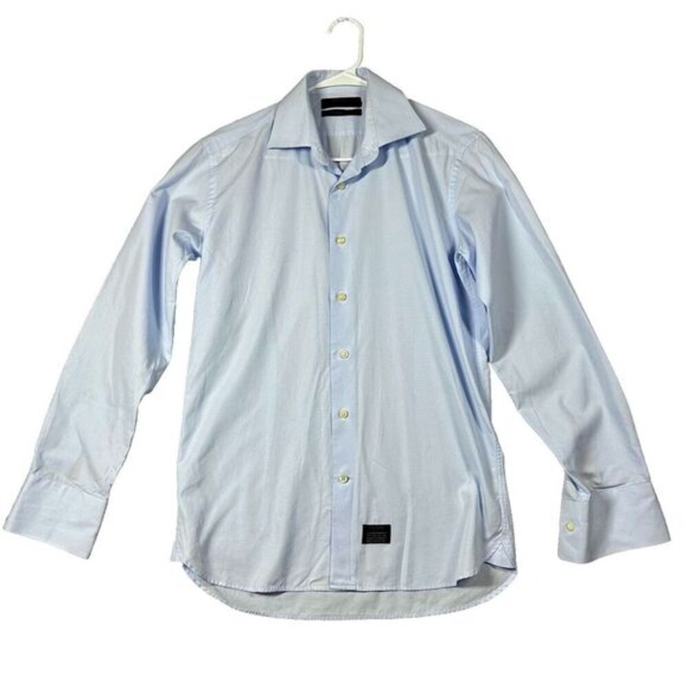 SACOOR BROTHERS Long Sleeve‎ Blue Dress Shirt Size US 34 collar 15 1/2